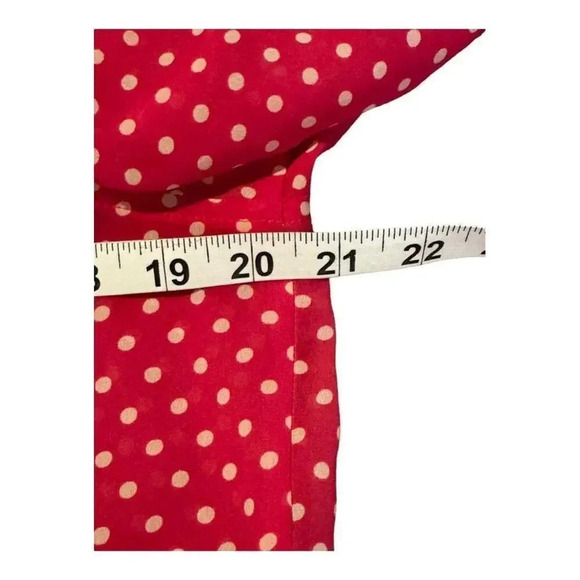 American Eagle Outfitters Women’s Large Pink Polka Dot Button‎ Down Shirt - Picture 5 of 7